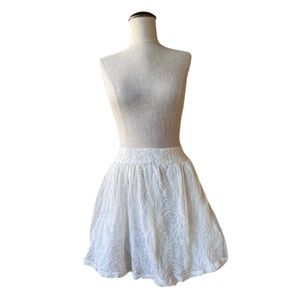 Free People Ivory Lace Crochet A Line Skater Mini Skirt NWT XS